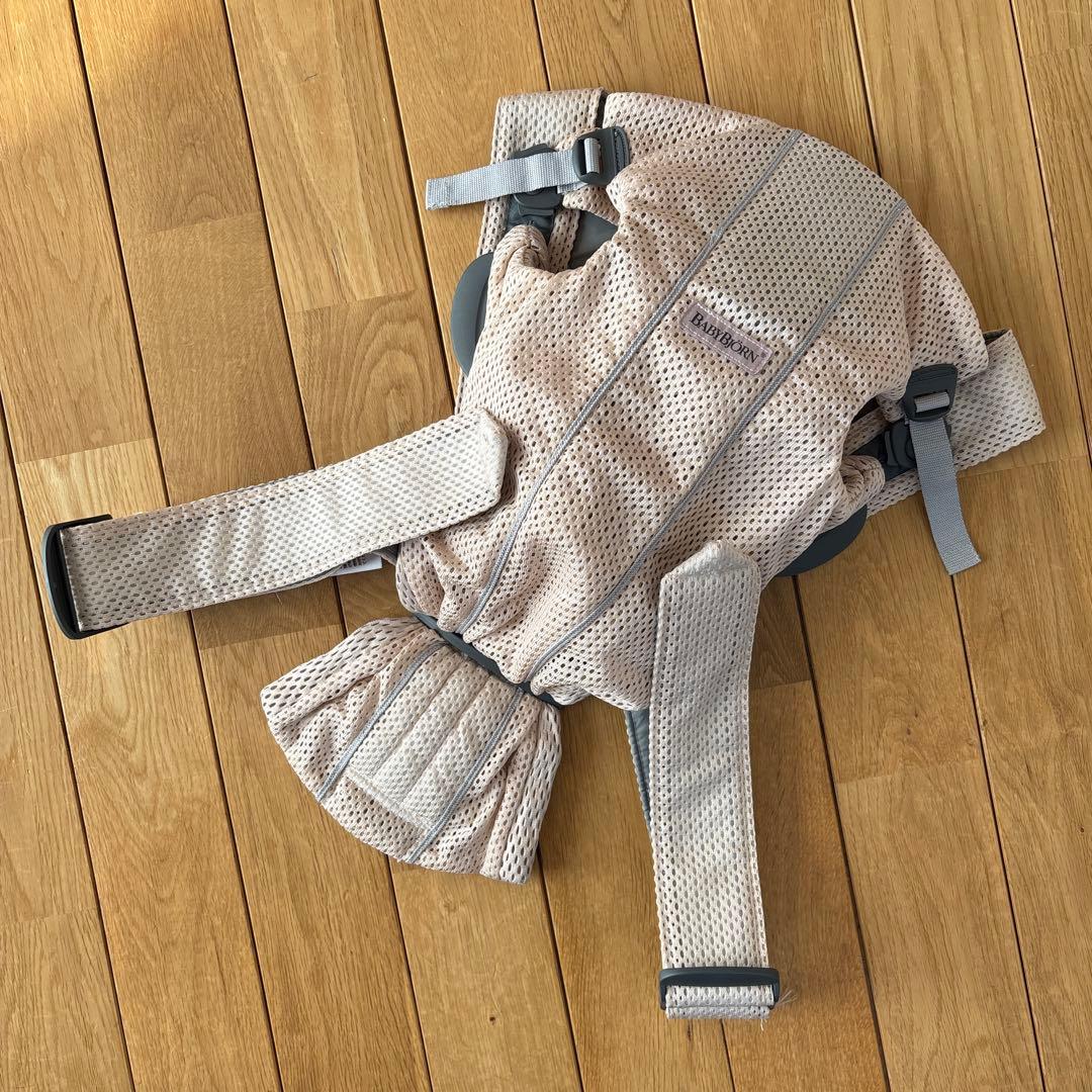 美品　BABYBJÖRN 抱っこ紐 ベビーキャリアミニ　 メッシュ　ピンク