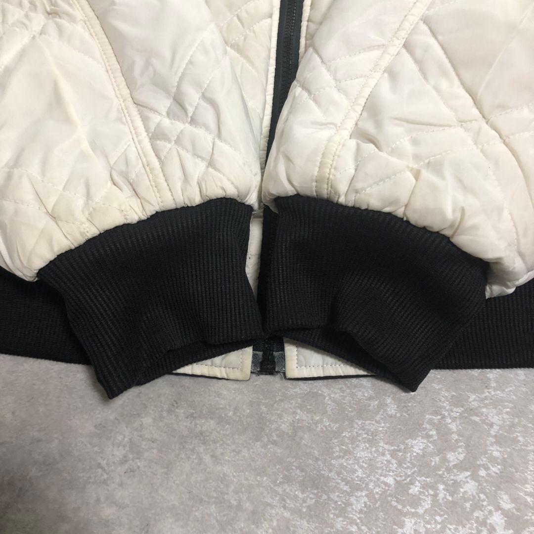 90s NIKE リバーシブル ボンバージャケット L 黒 白 中綿キルティング