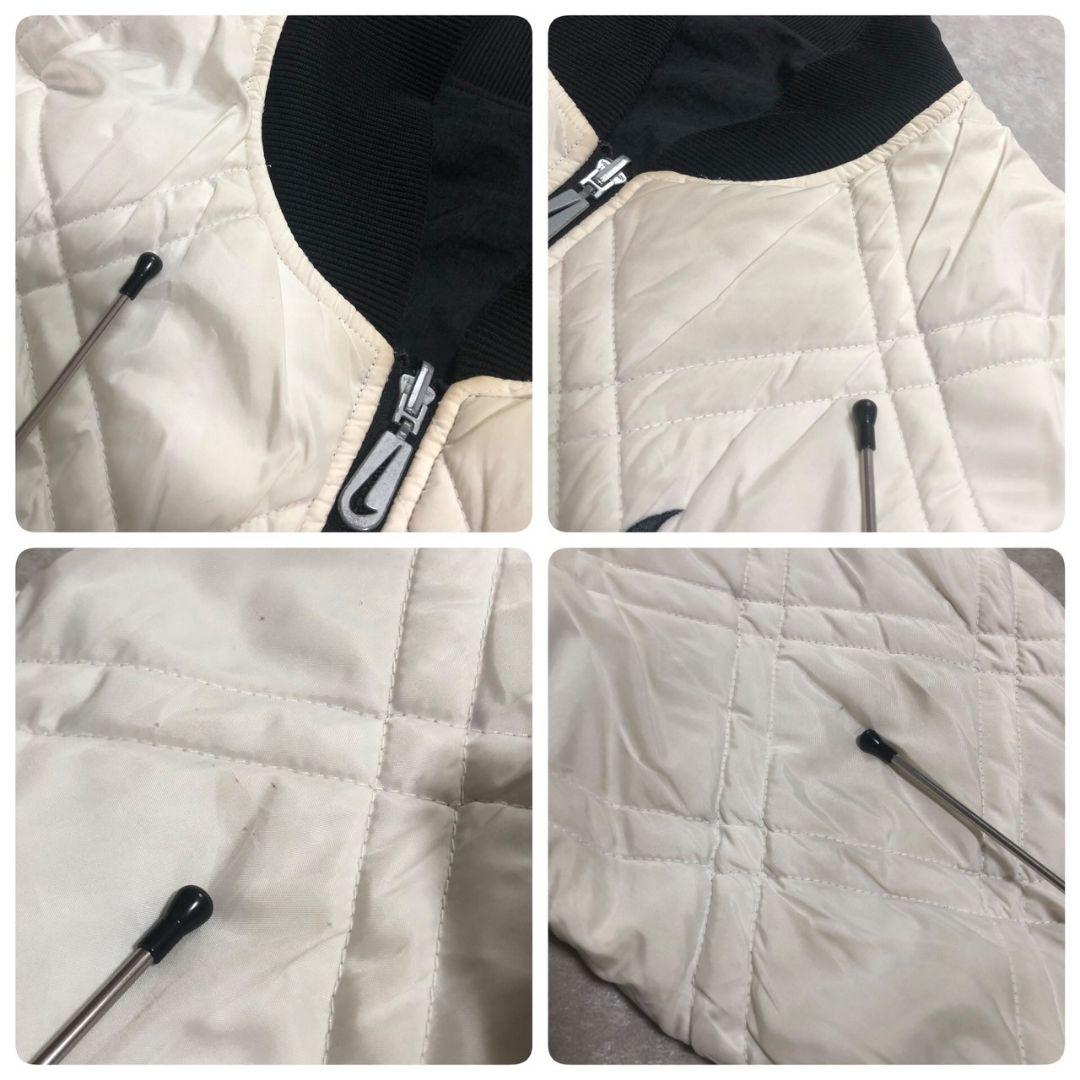 90s NIKE リバーシブル ボンバージャケット L 黒 白 中綿キルティング
