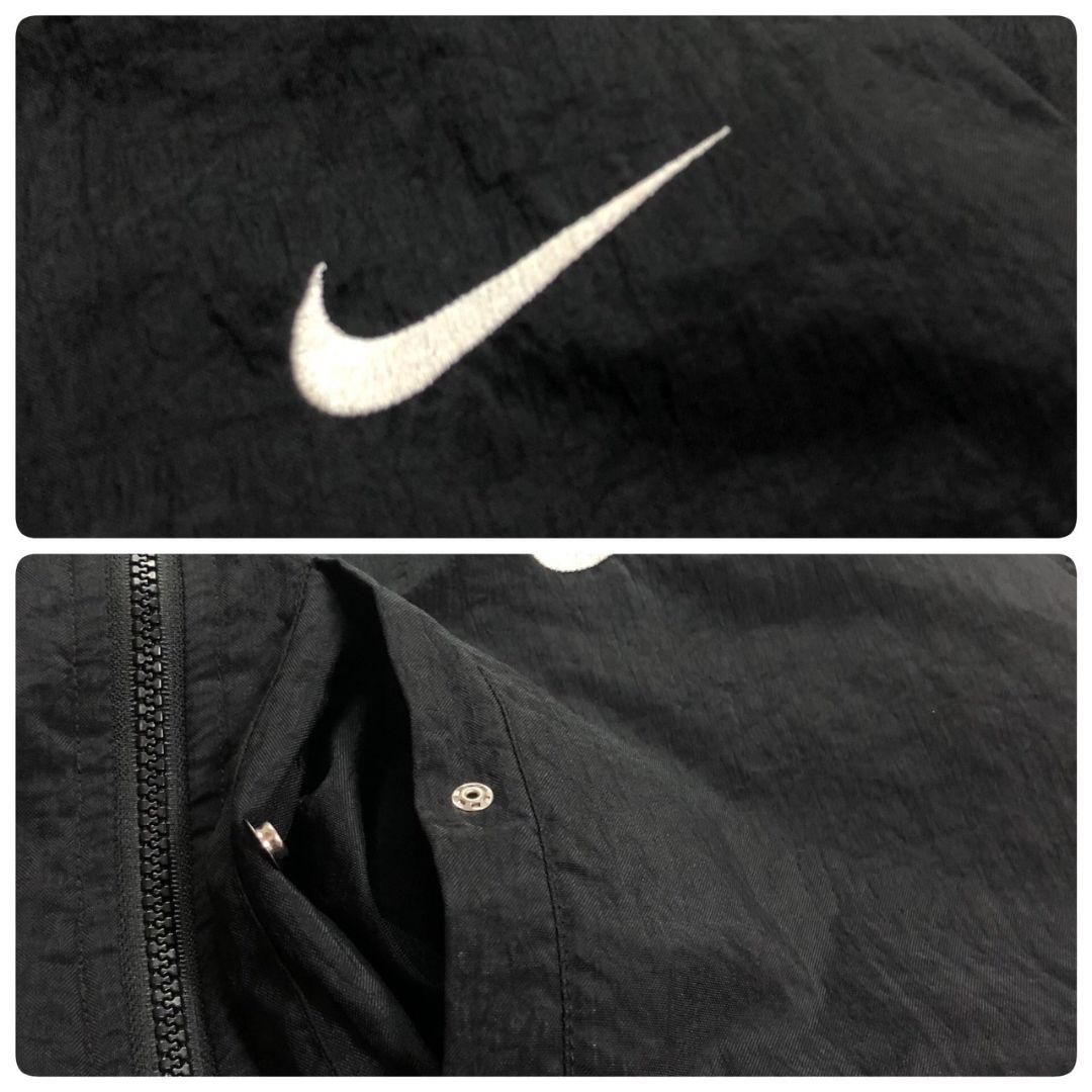 90s NIKE リバーシブル ボンバージャケット L 黒 白 中綿キルティング