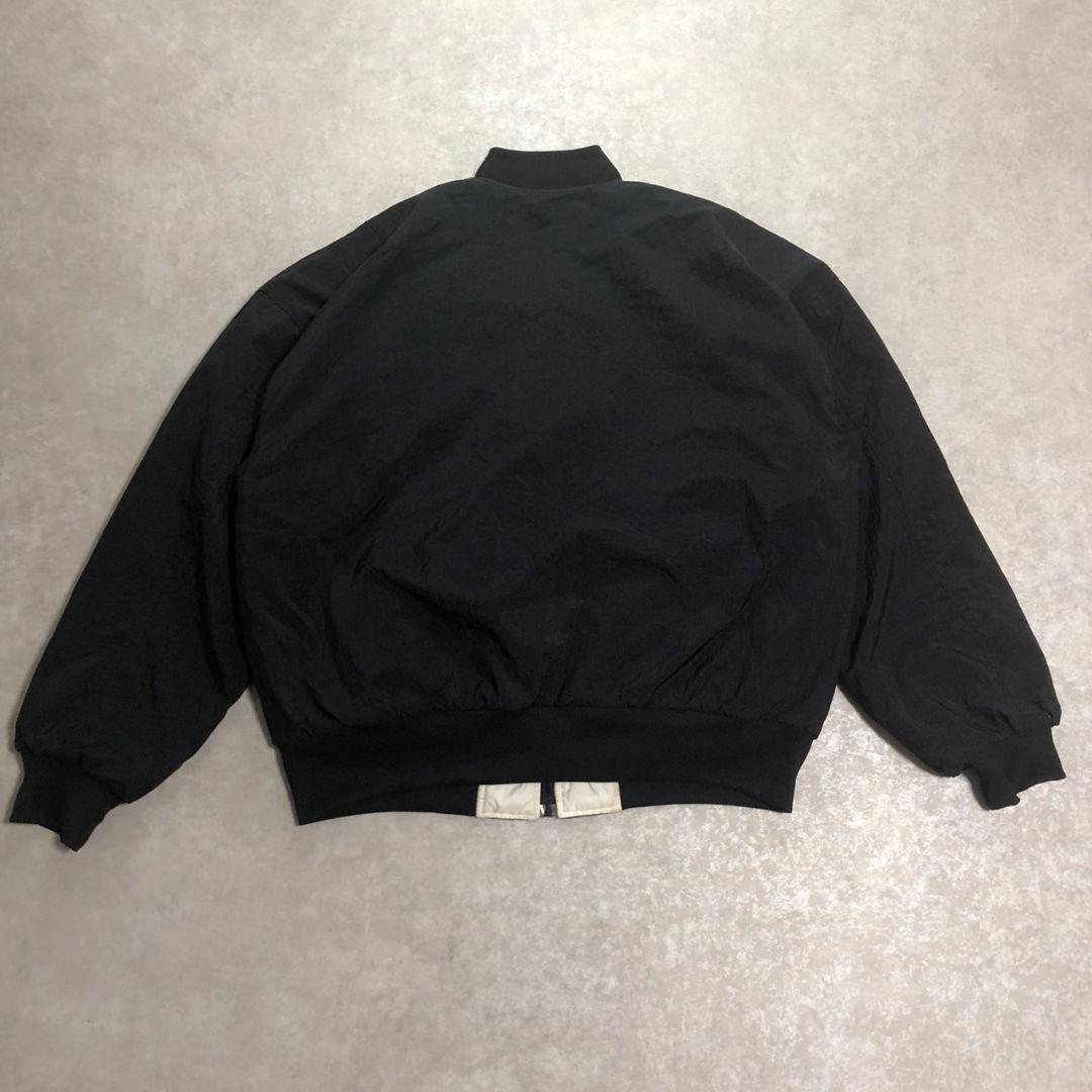 90s NIKE リバーシブル ボンバージャケット L 黒 白 中綿キルティング