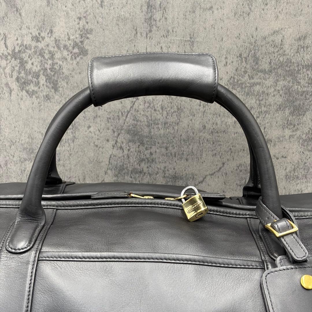 美品 オールドコーチ ボストンバッグ レザー トラベル ハンド 0503 黒