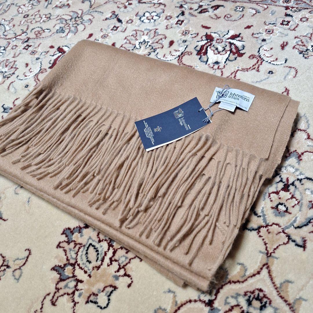 Johnstons カシミヤ ストール ベージュ 大判