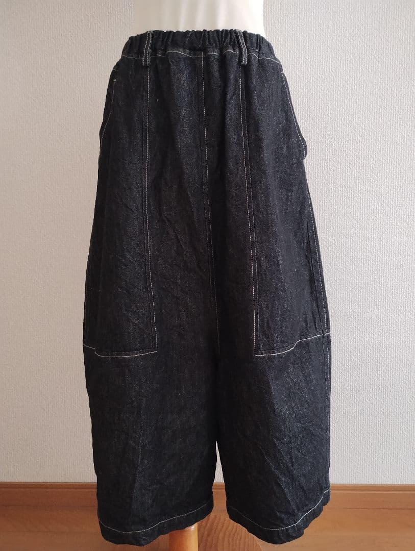 【新品同様】2025AW Y's for living デニムサルエルパンツ黒