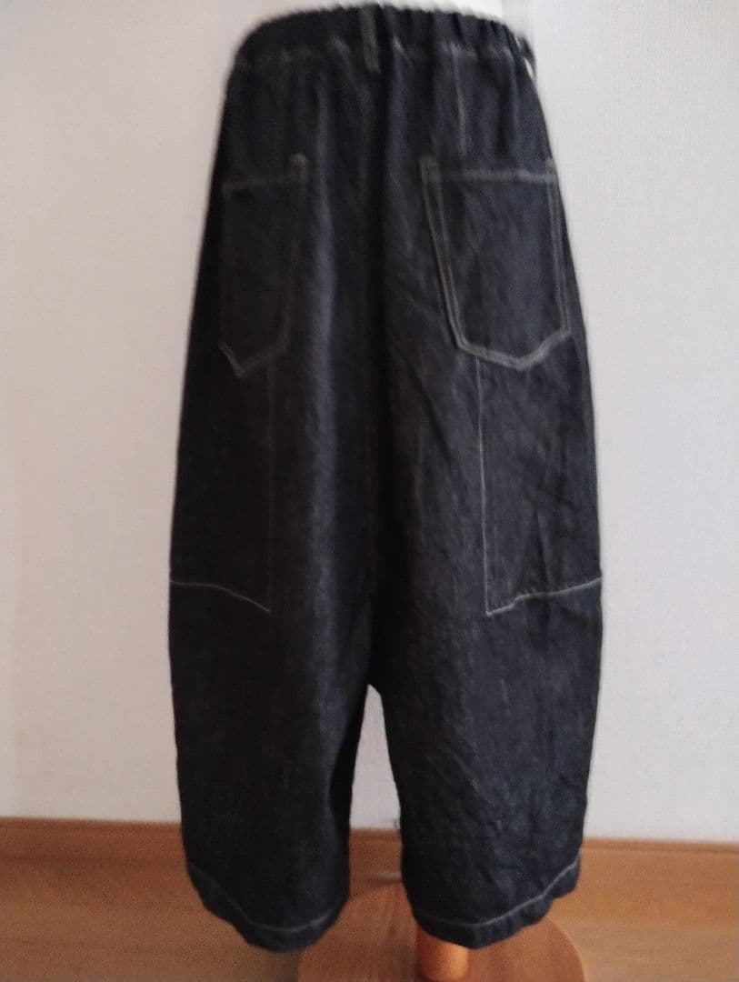 【新品同様】2025AW Y's for living デニムサルエルパンツ黒