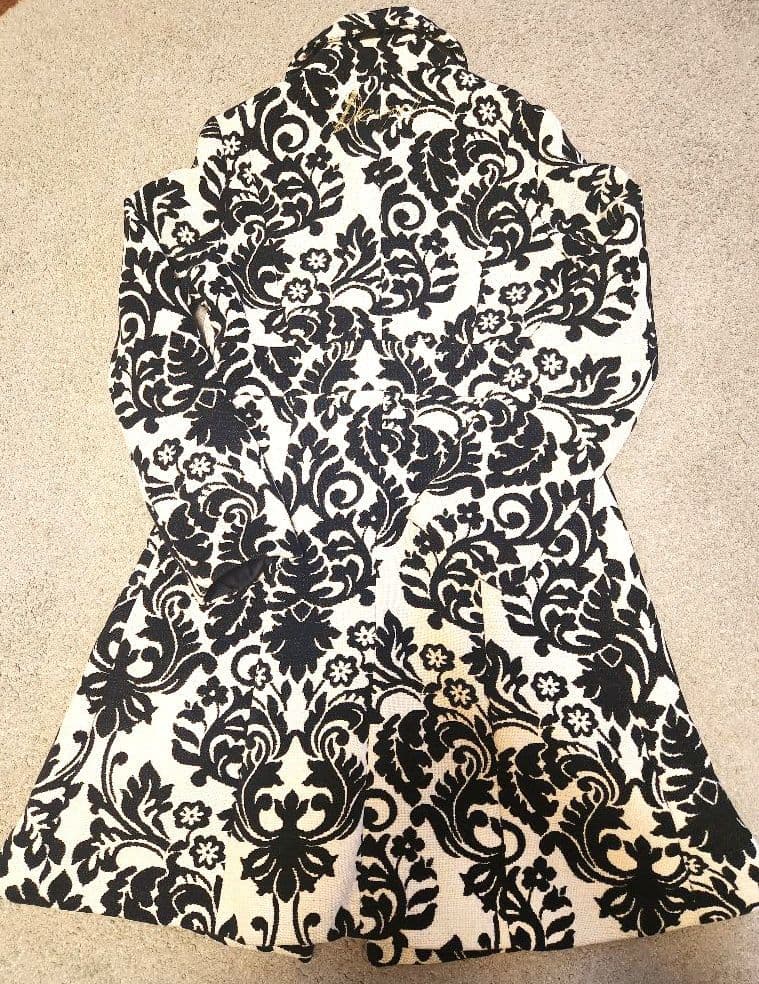Desigual ジャガード ロングコート40（L） Aライン 花柄