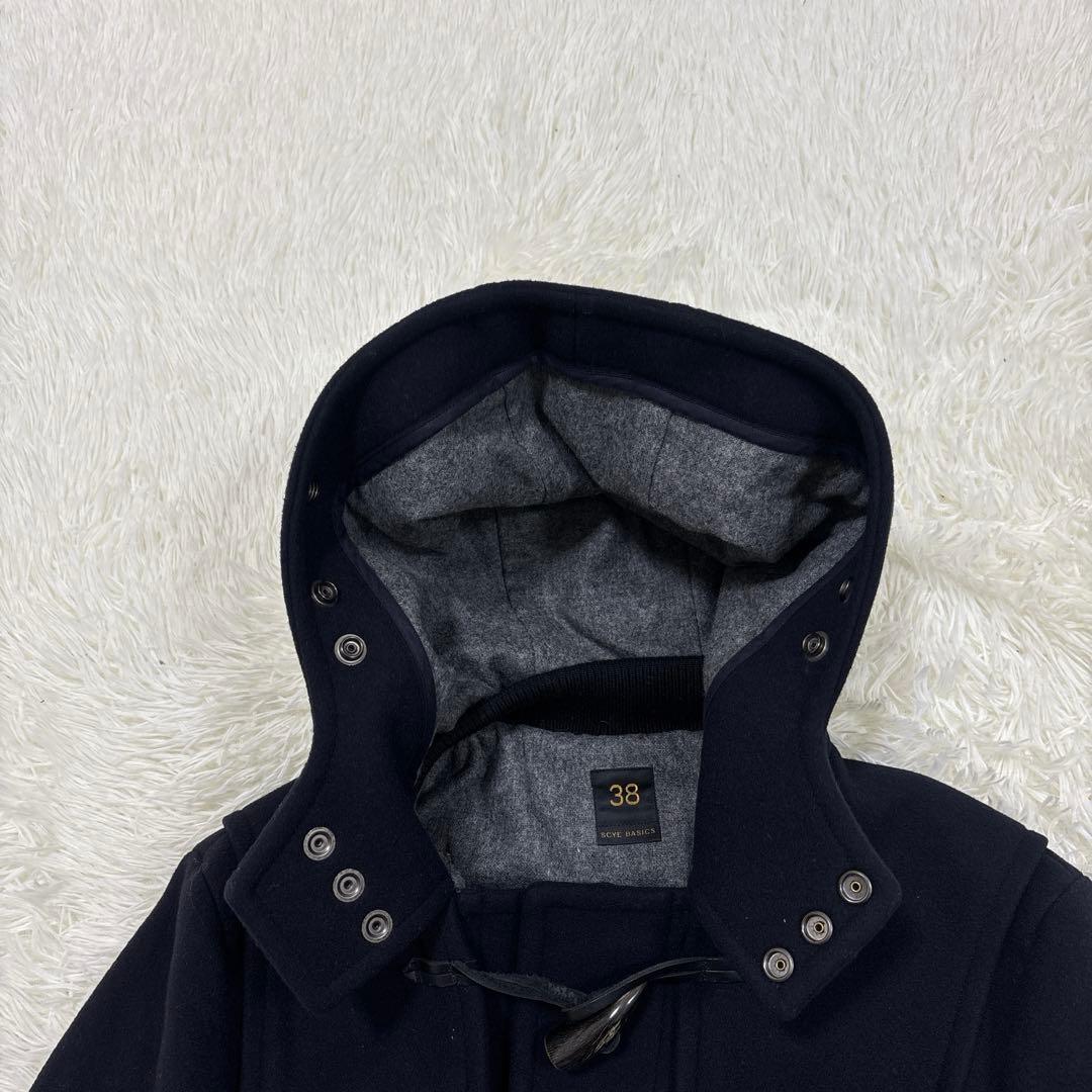 美品✨SCYE BASICS ダッフルコート　ロング　水牛トグル　カシミヤ　紺
