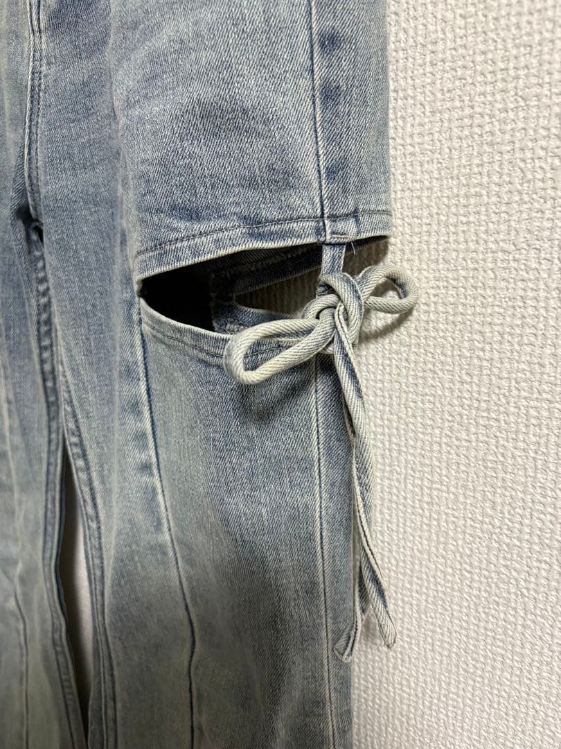 RESEXXY フレアデザインカットアウトデニムパンツ XSサイズ