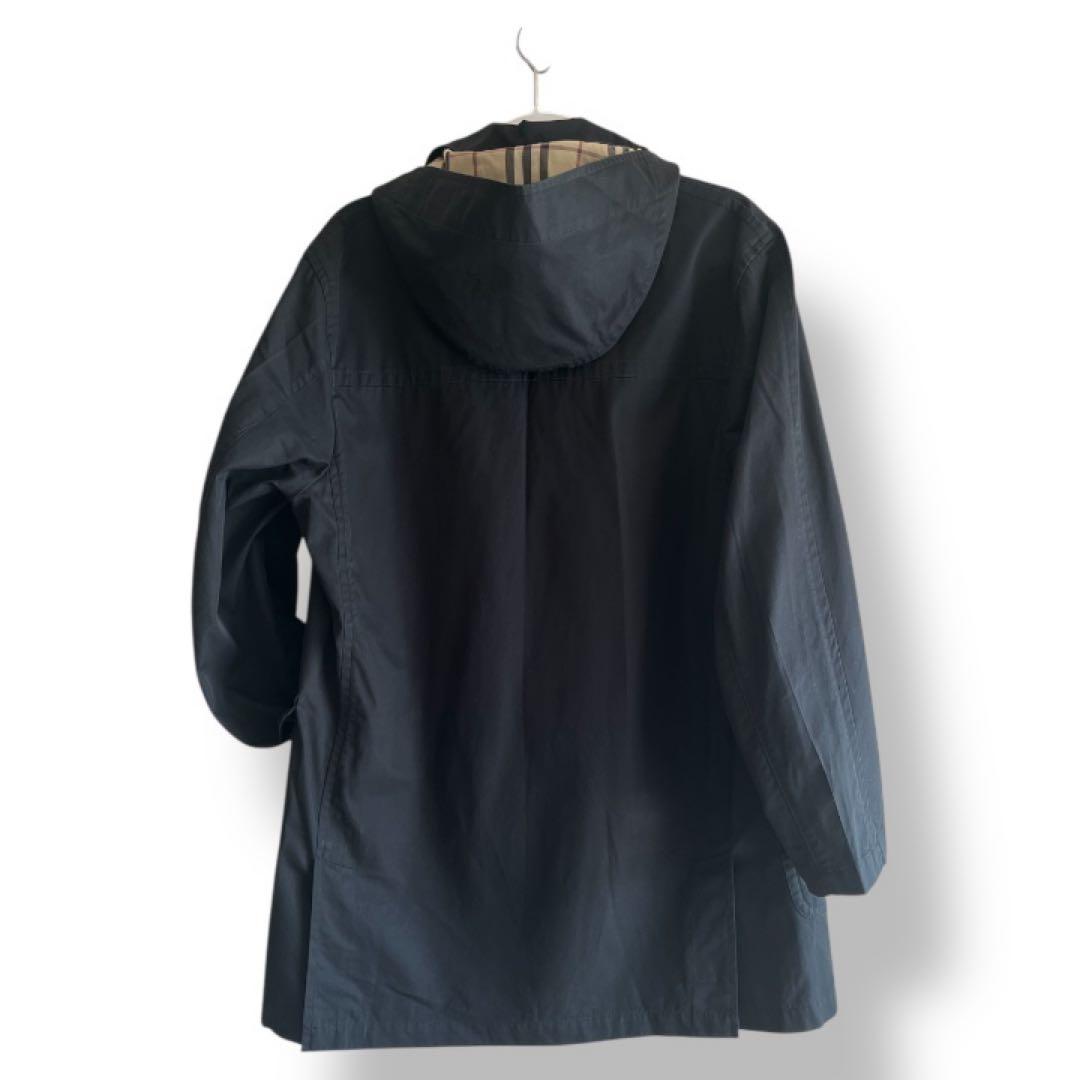 英国 BURBERRY LNODON ダッフルコート ノバチェック L〜LL 黒