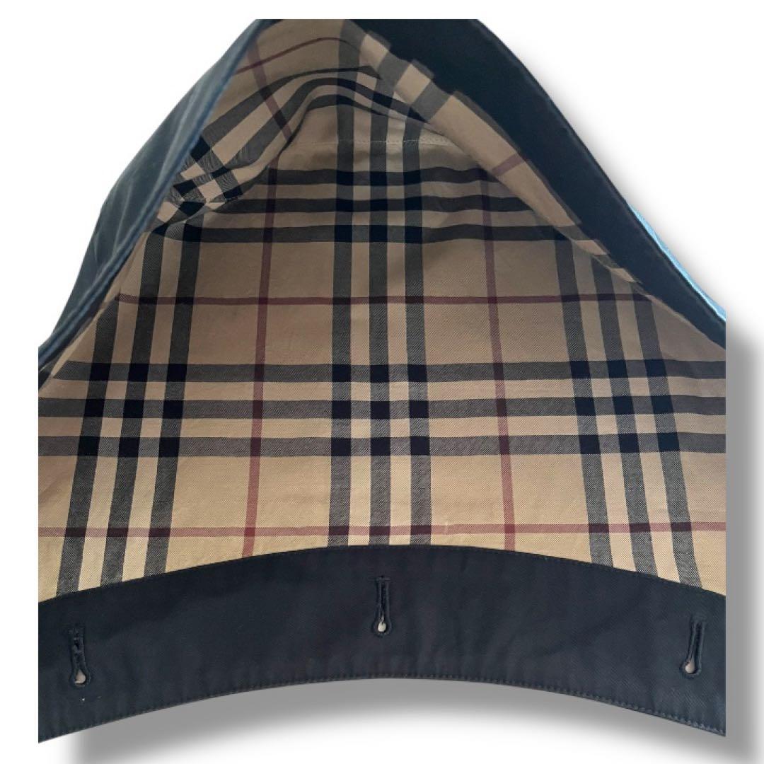 英国 BURBERRY LNODON ダッフルコート ノバチェック L〜LL 黒