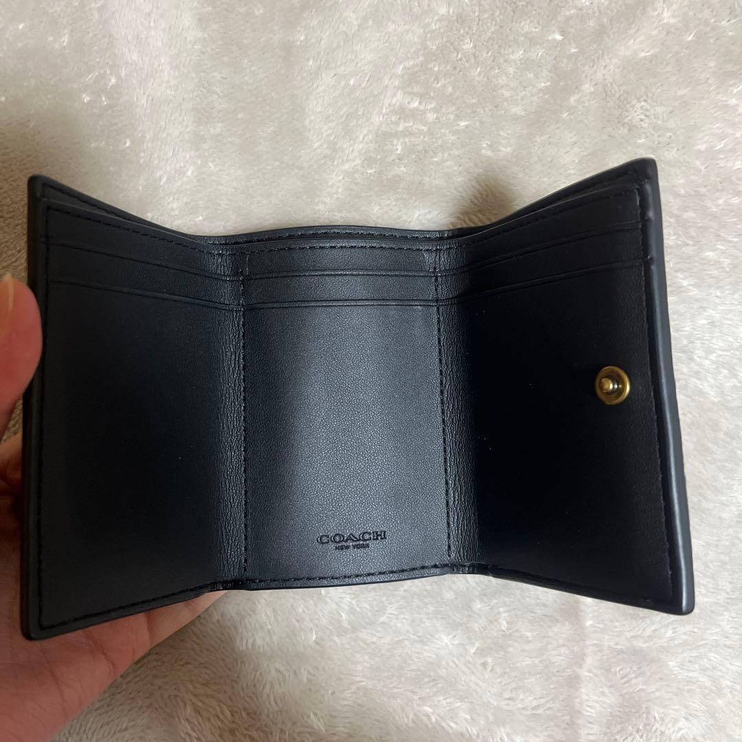 COACH コーチ ミニ トライフォールド ウォレット 財布 三つ折り 黒