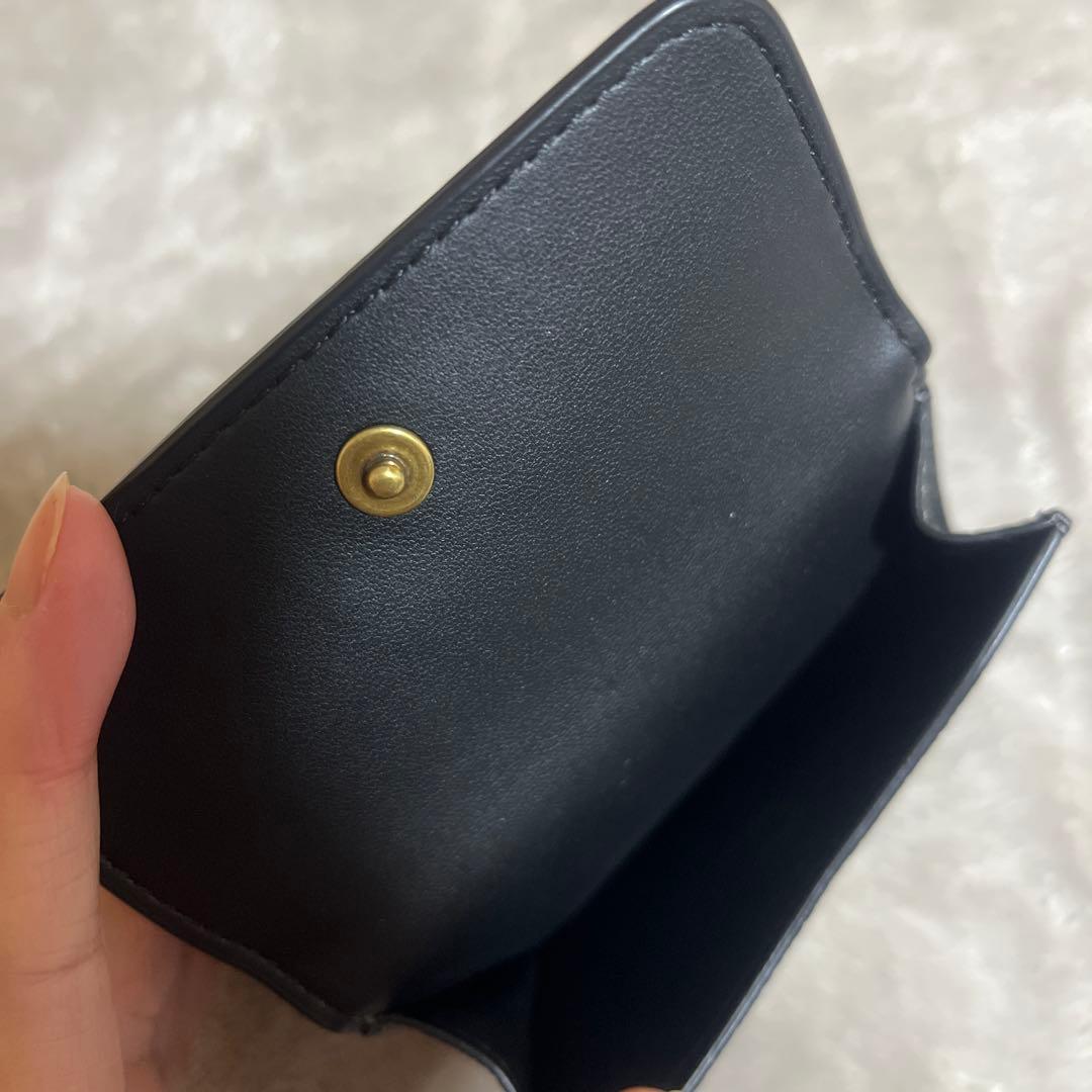 COACH コーチ ミニ トライフォールド ウォレット 財布 三つ折り 黒