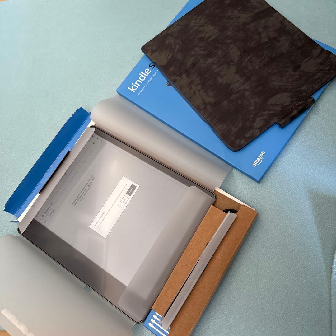Kindle scribe 64GB プレミアムペン➕純正レザーカバー