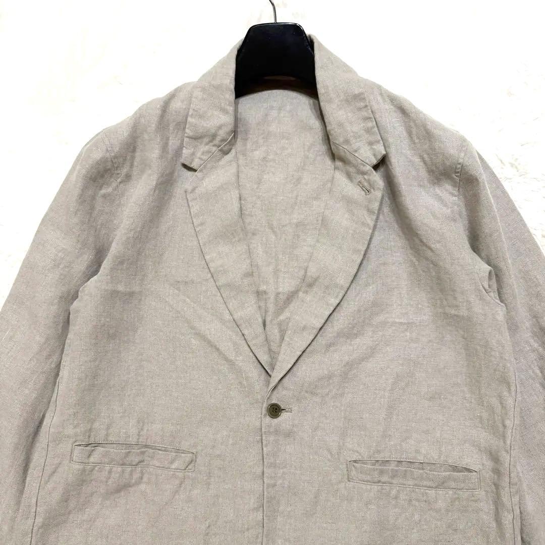 美品 ネストローブコンフェクト ジャケット リネン ナチュラル 炊込み 20SS