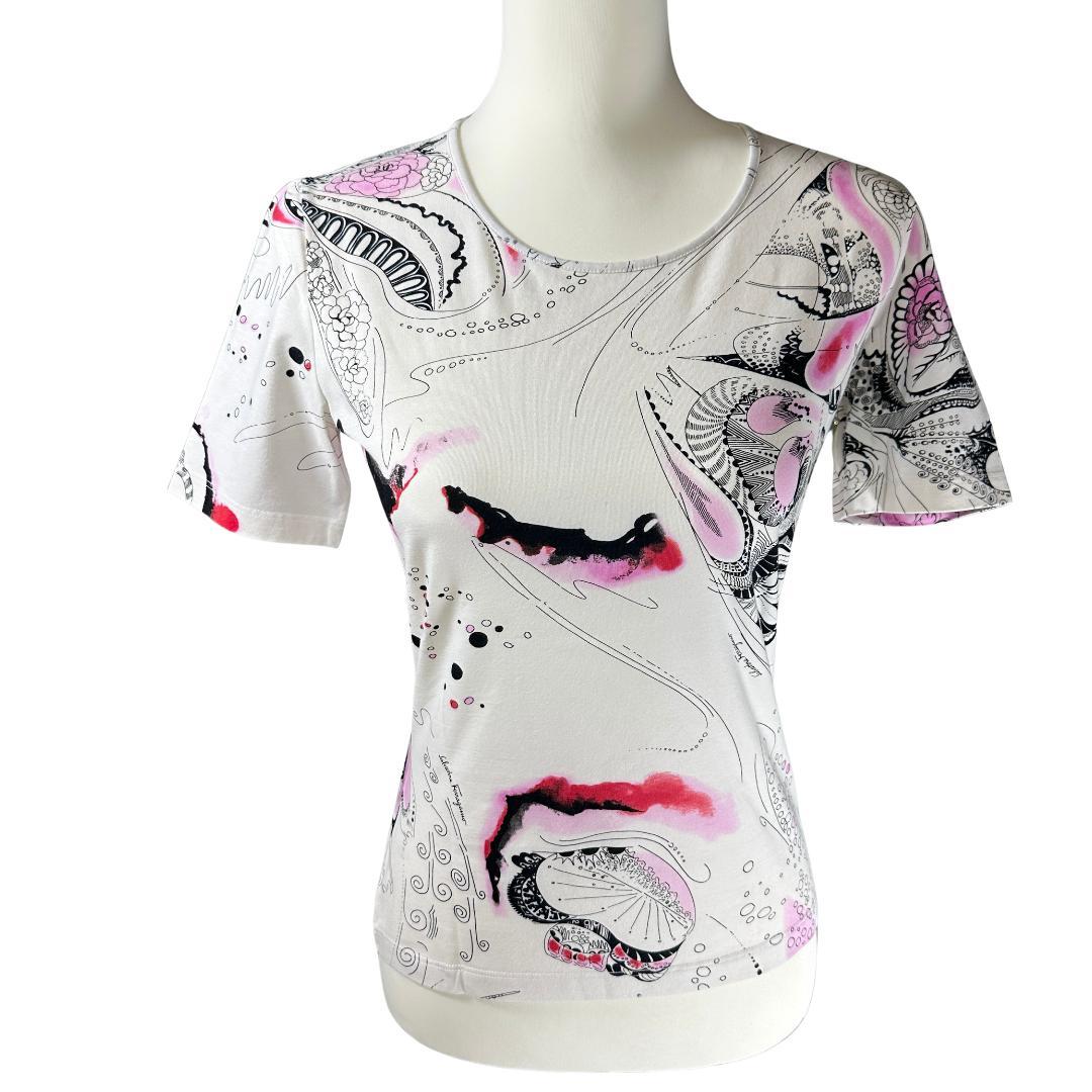 希少　美品　Salvatore Ferragamo 半袖Tシャツ S