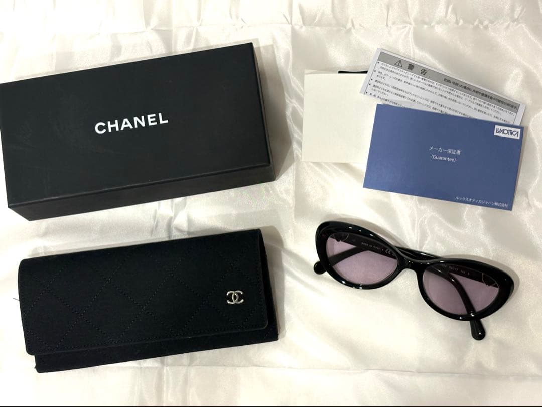 【希少・極美品】CHANEL ハートモチーフ サングラス 阪急購入 完売モデル