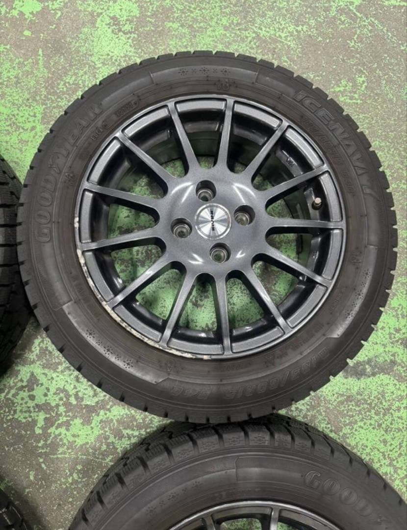 中古スタッドレス185/60R15グッドイヤーWeds IRVINE　4本セット