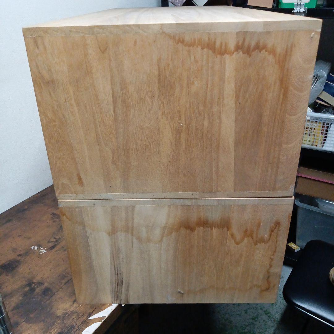 My7 木製チェスト 桐製 桐箪笥 天然木 昭和レトロ 2段 ローチェスト
