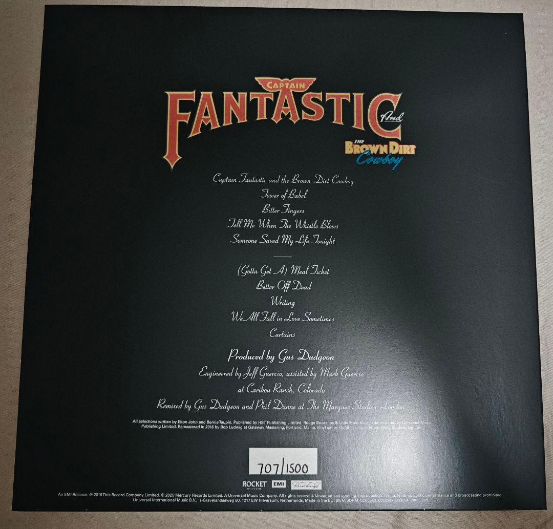 Elton John BR Zoetrope限定盤（707/1500）