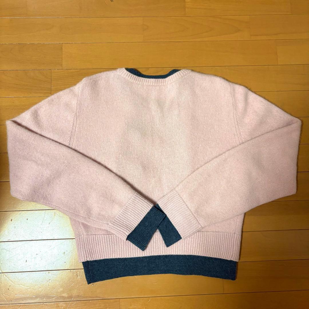 (美品)【プランクプロジェクト】レイヤード ニット カーディガン ピンク グレー