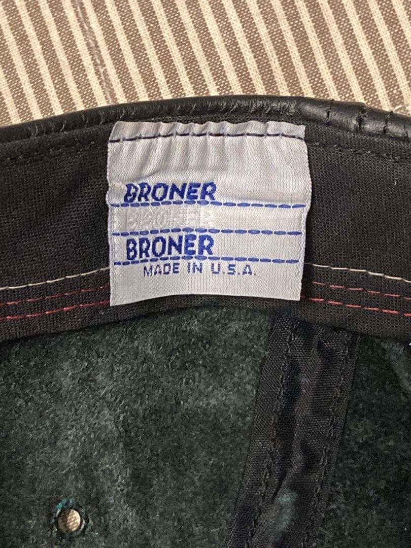 希少！ 90s BRONER ブローナー 本革 レザー キャップ　ユニセックス