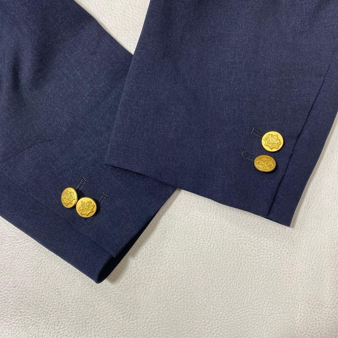 Gymphlex メンズ ダブルブレストブレザー 金ボタン