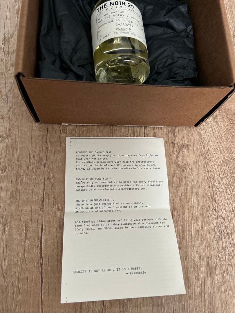LE LABO THE NOIR 29 ルラボテノワール29 50ml