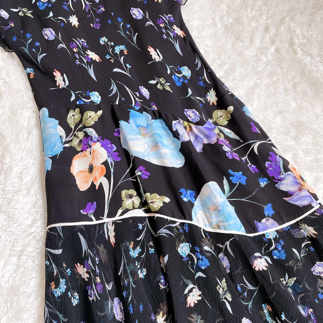 3.1 Phillip Lim ブラックフラワープリントワンピース M シルク