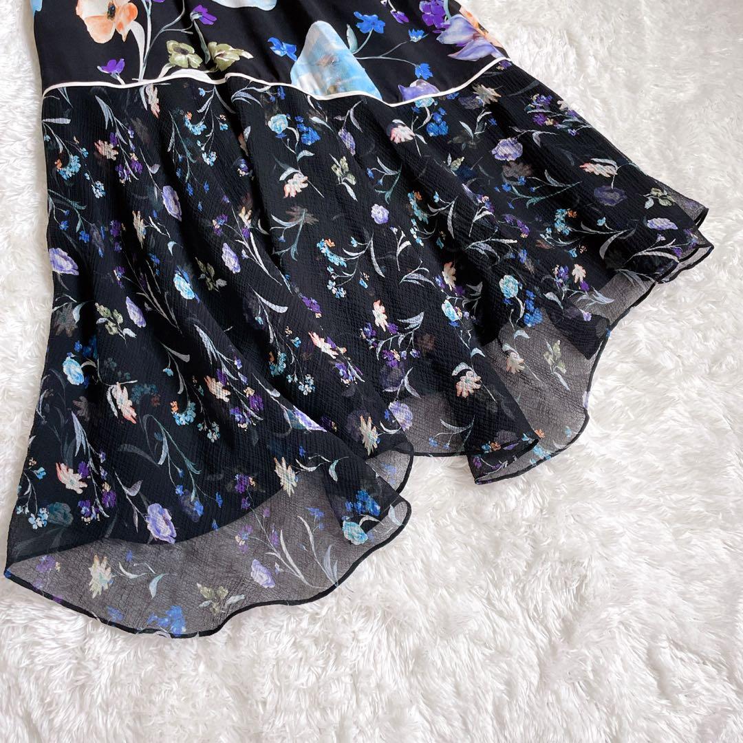 3.1 Phillip Lim ブラックフラワープリントワンピース M シルク