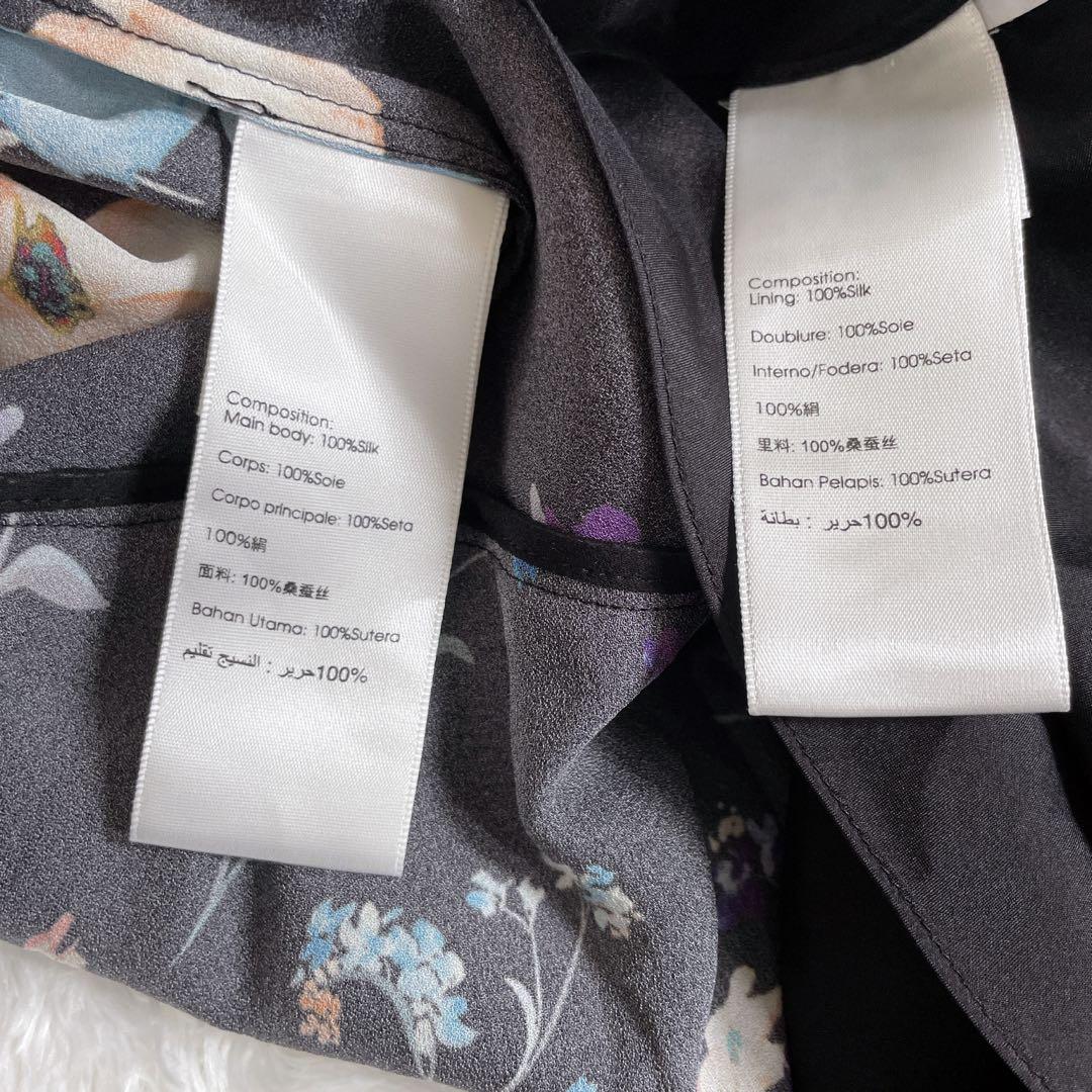 3.1 Phillip Lim ブラックフラワープリントワンピース M シルク