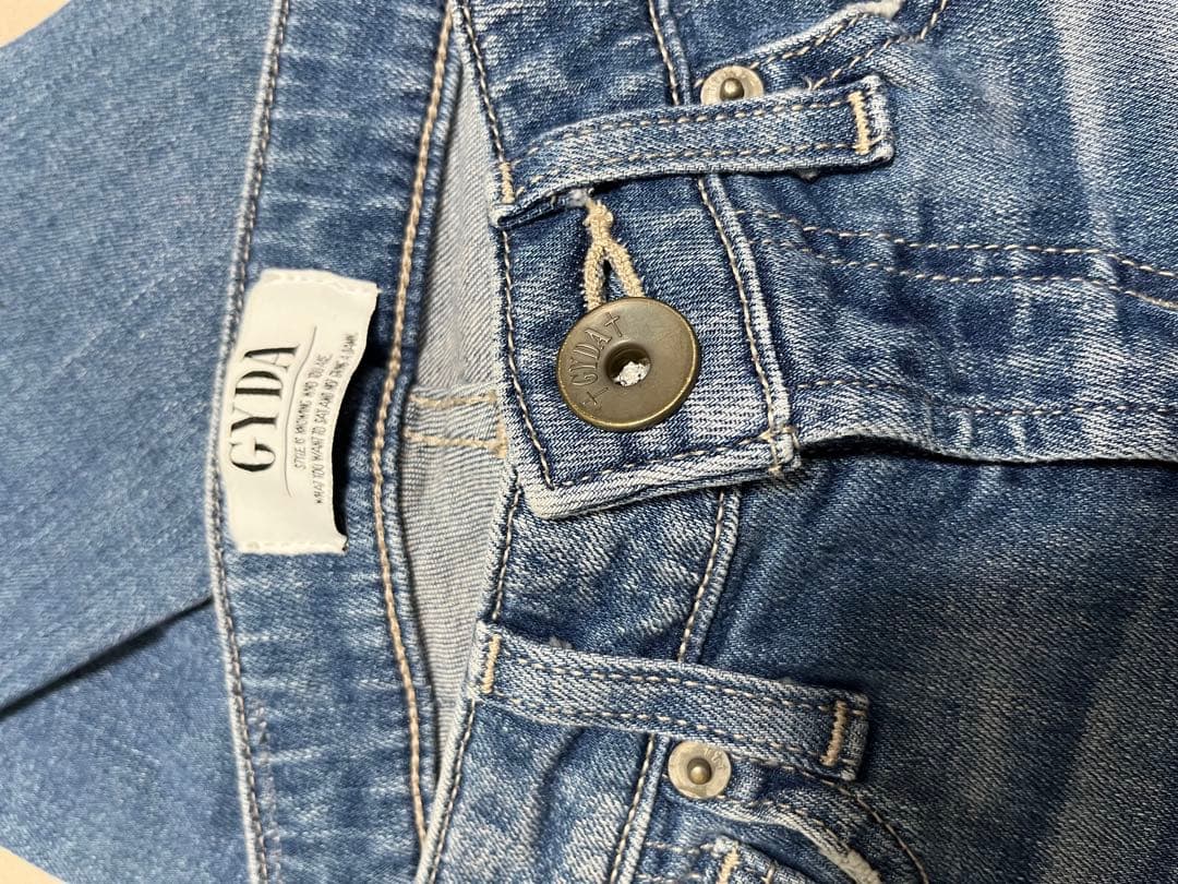 GYDA SIDE RIPPED スキニーデニムパンツ