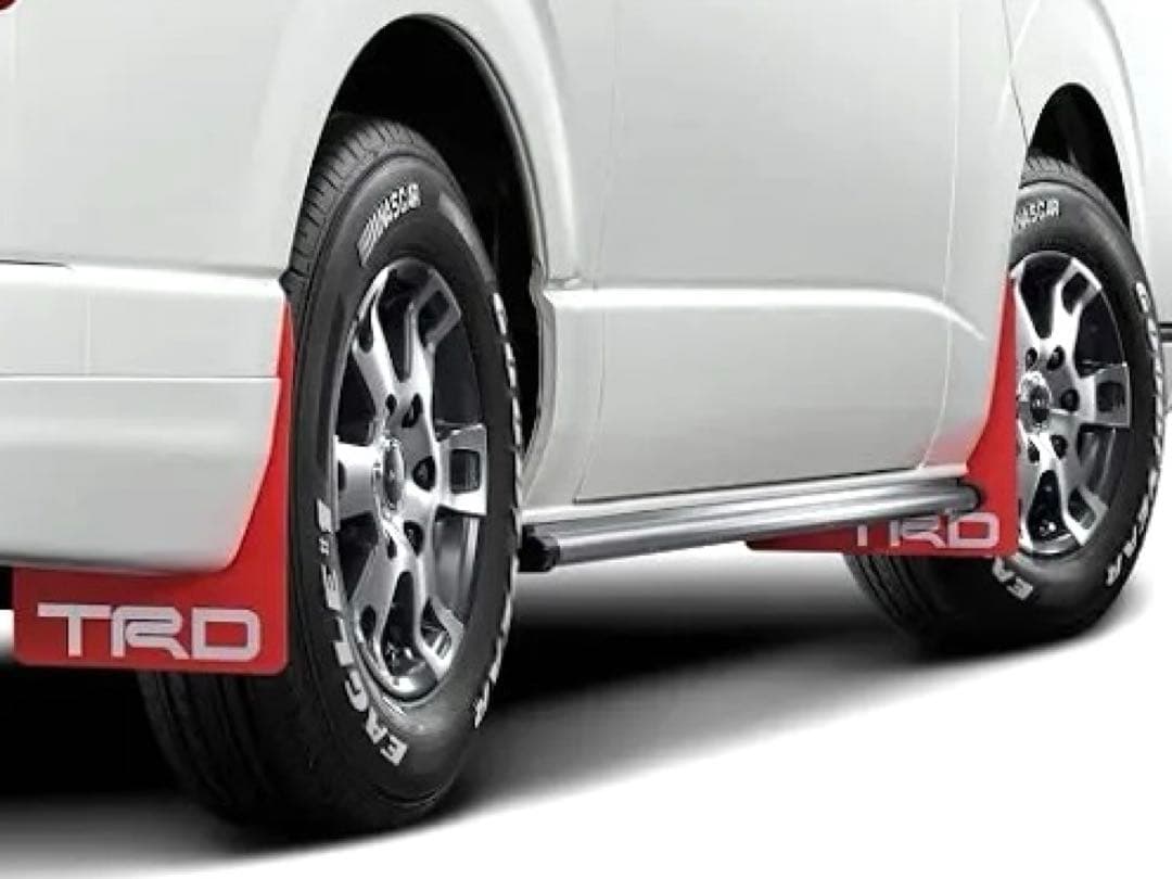 ハイエース TRD レッド マッドフラップ 4枚セット 泥除け
