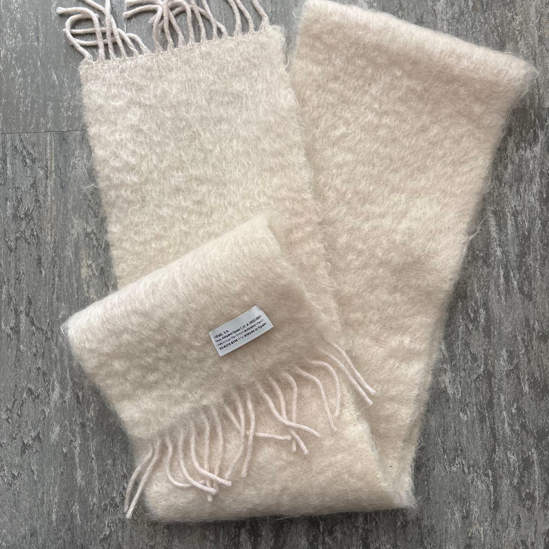 LOEWE ホワイト モヘア マフラー