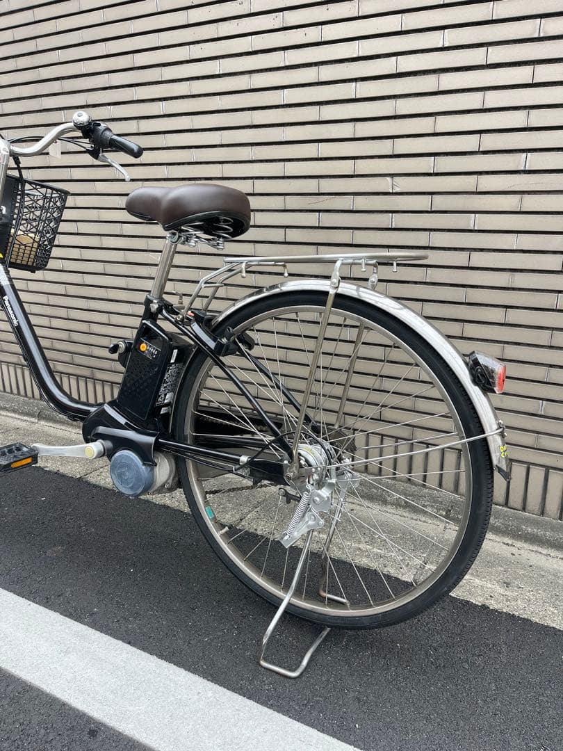 パナソニック電動アシスト自転車 ブラック 前カゴ付き26CPDE28