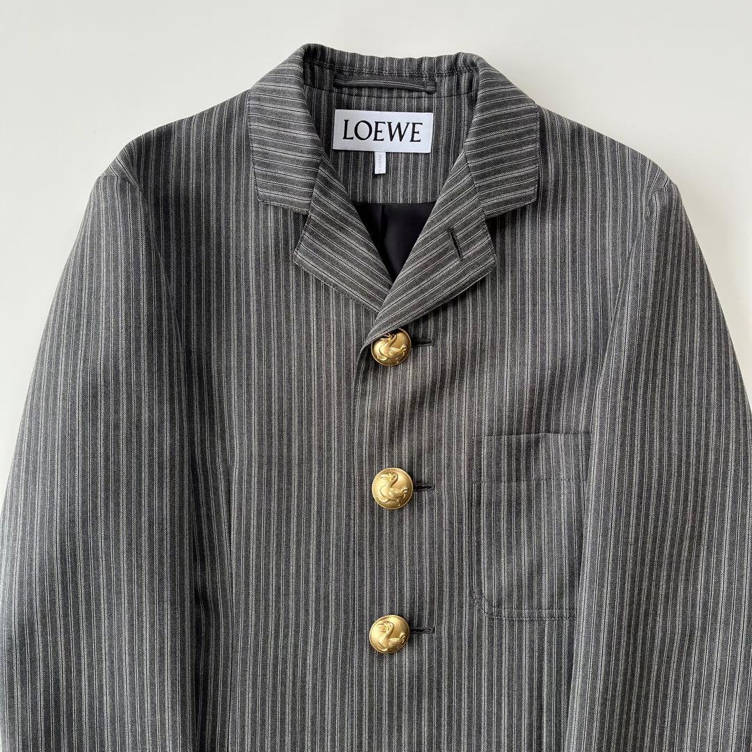 ジャケット・アウター LOEWE Gold Button Stripe Tailored Jacket