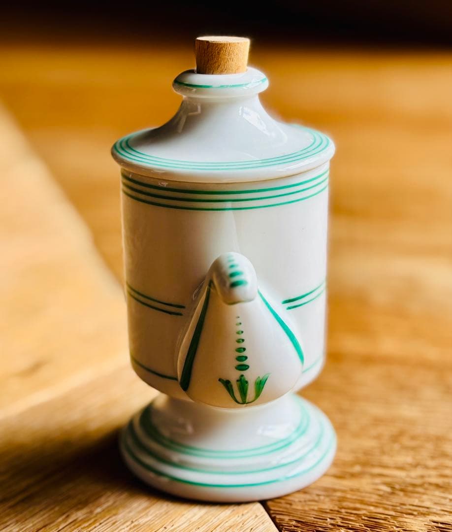 フランスアンティーク 磁器の小さなビネガーポット 美品