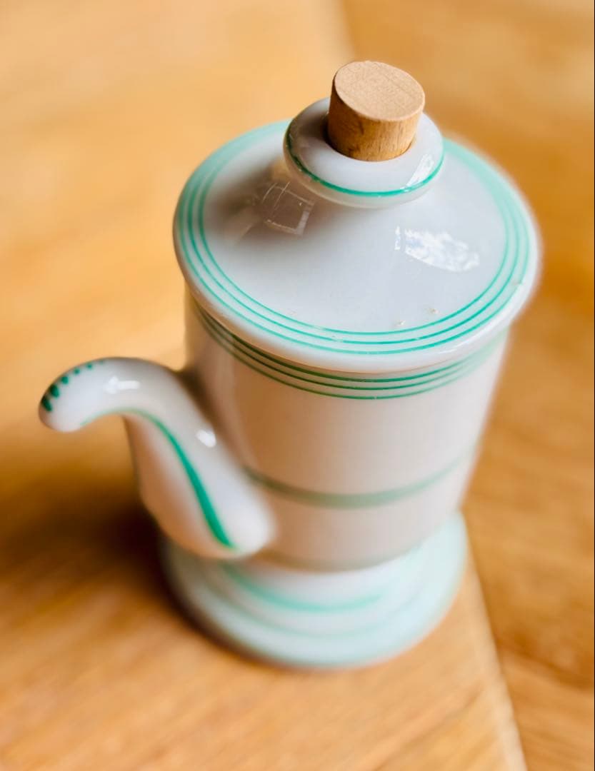 フランスアンティーク 磁器の小さなビネガーポット 美品