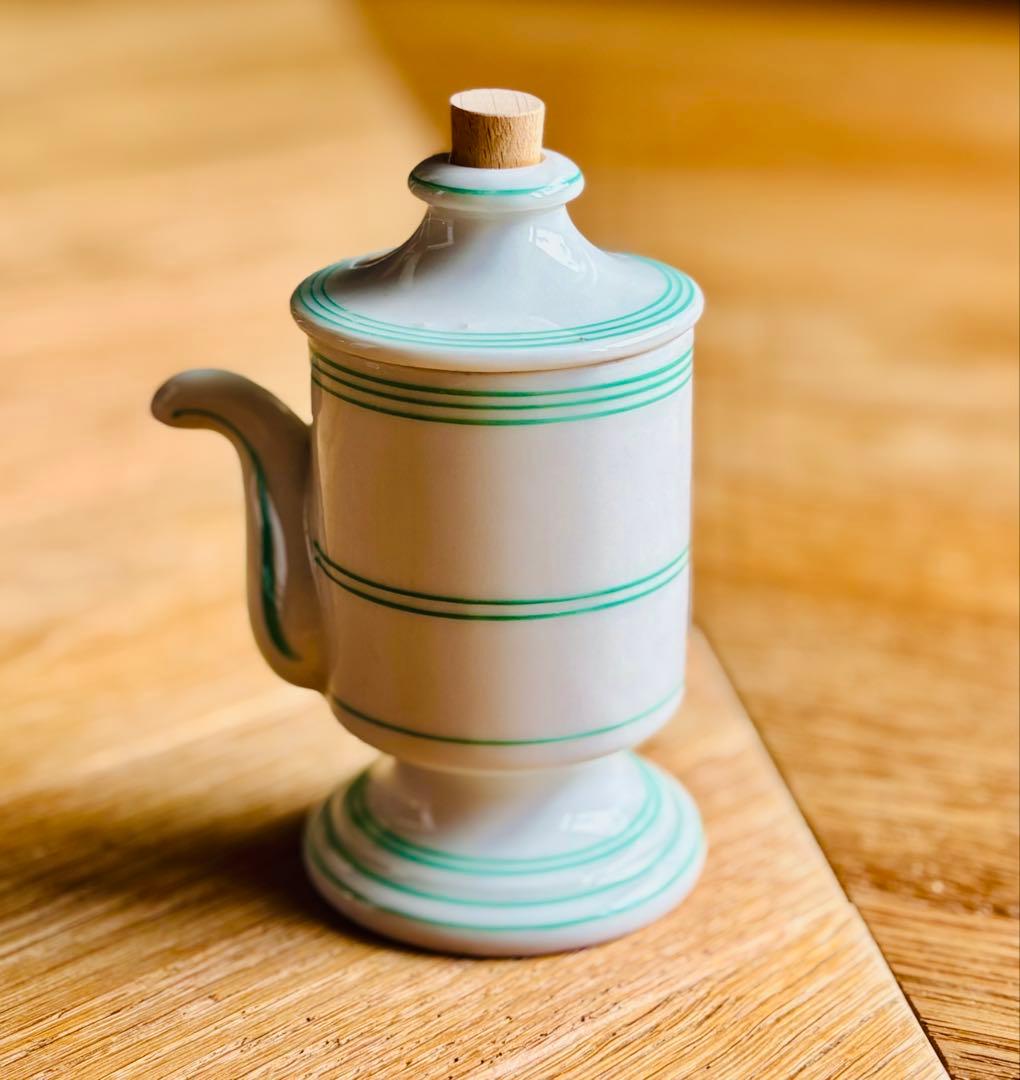 フランスアンティーク 磁器の小さなビネガーポット 美品