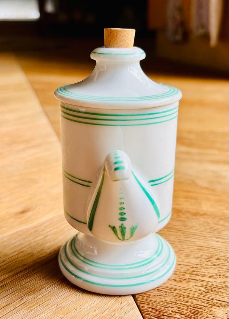 フランスアンティーク 磁器の小さなビネガーポット 美品