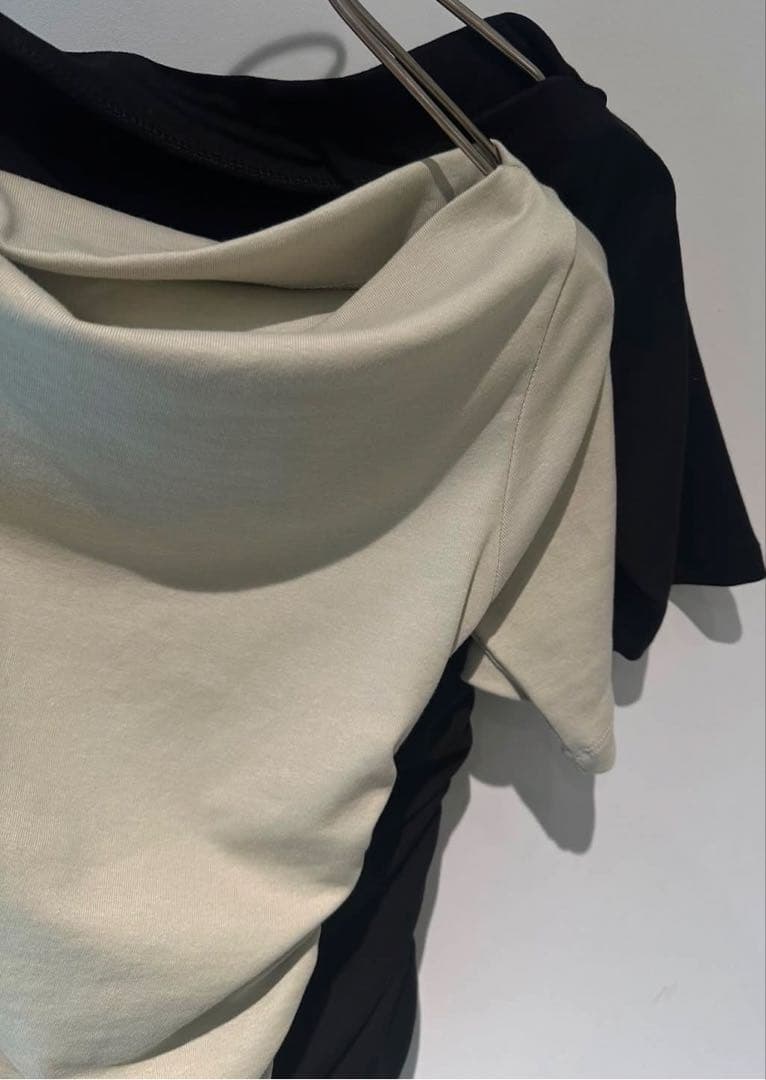 トップス Half Sleeve Off Shoulder Gather Tops