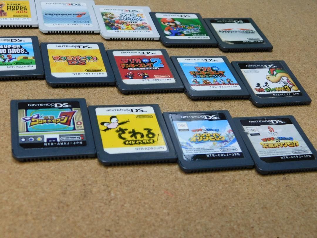 ＠マリオ関連３ＤＳ・ＤＳソフト１４本　マリオメーカー・マリオカート・ブラザーズ他