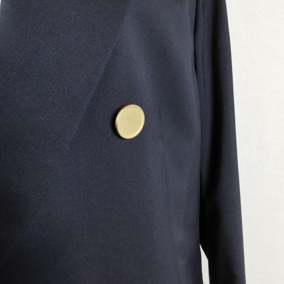 極美品 タグ付き TW ギャバジン 紺ブレ ジャケット 金釦（ボタン） 入学