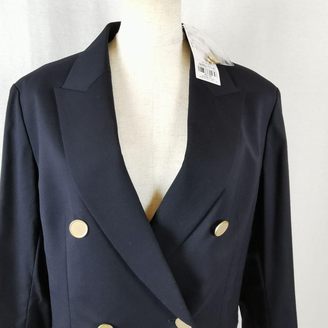 極美品 タグ付き TW ギャバジン 紺ブレ ジャケット 金釦（ボタン） 入学