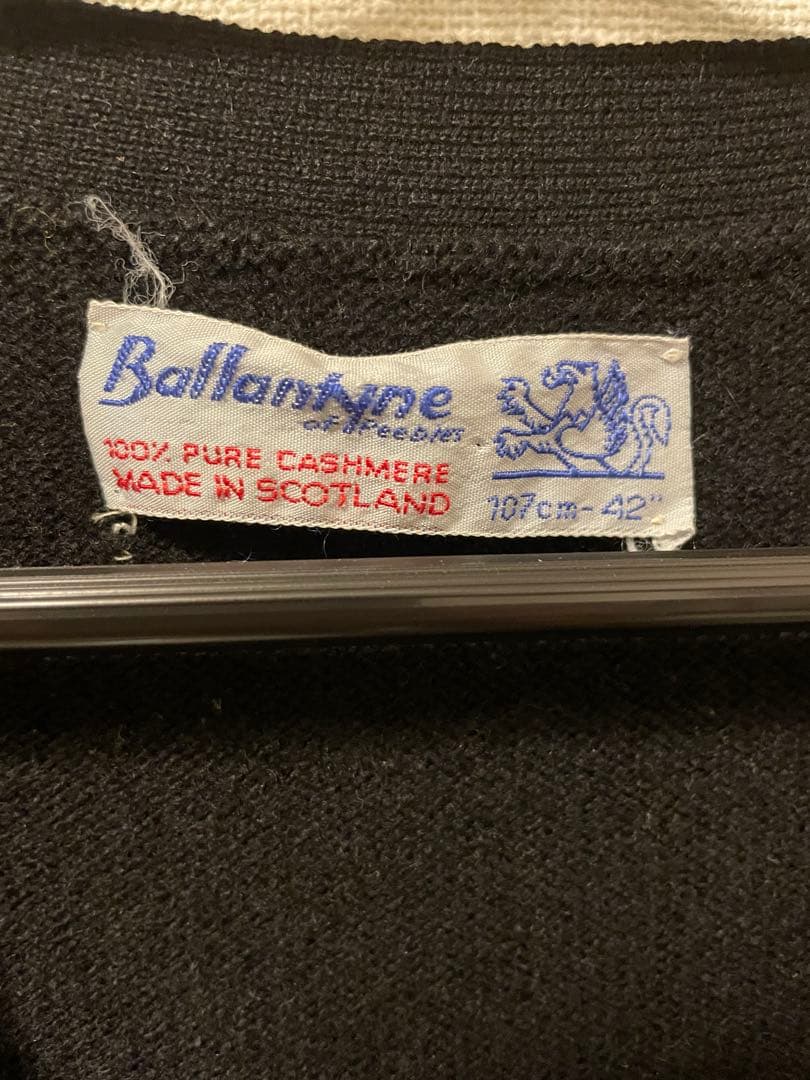 70s｜Ballantyne｜ニットベスト｜スコットランド製｜カシミヤ100%