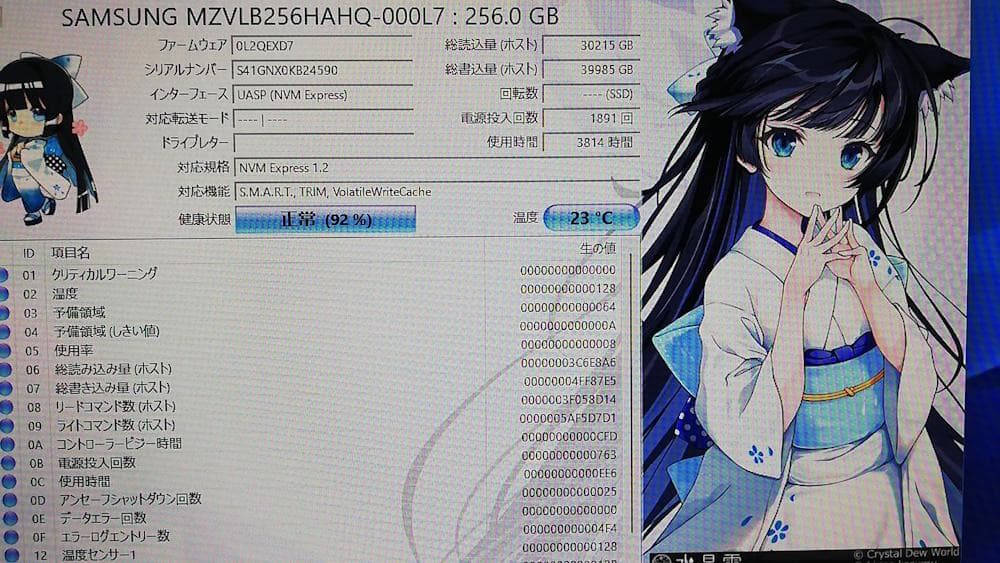 Samsung M.2（2280） NVMe 256GB SSD 3枚組