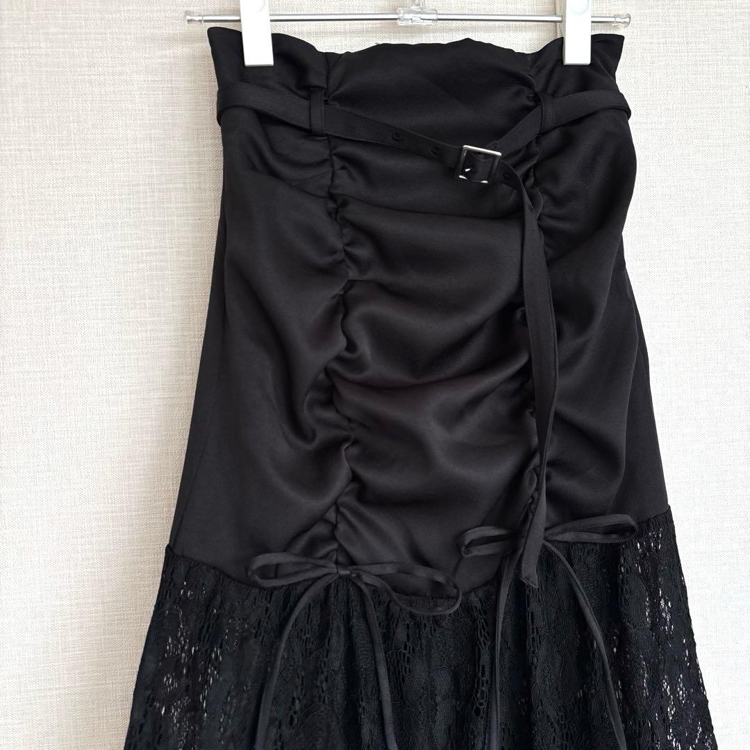 ナイス クラップ Mavie..7 レース 切替 ロング スカート　S