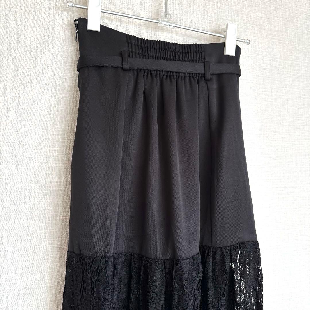 ナイス クラップ Mavie..7 レース 切替 ロング スカート　S