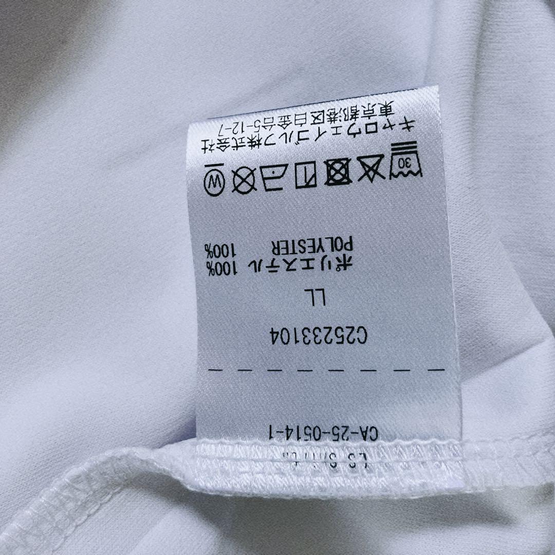 【新品LL】キャロウェイ 長袖 モックネック シャツ 白　UVカット　メンズ