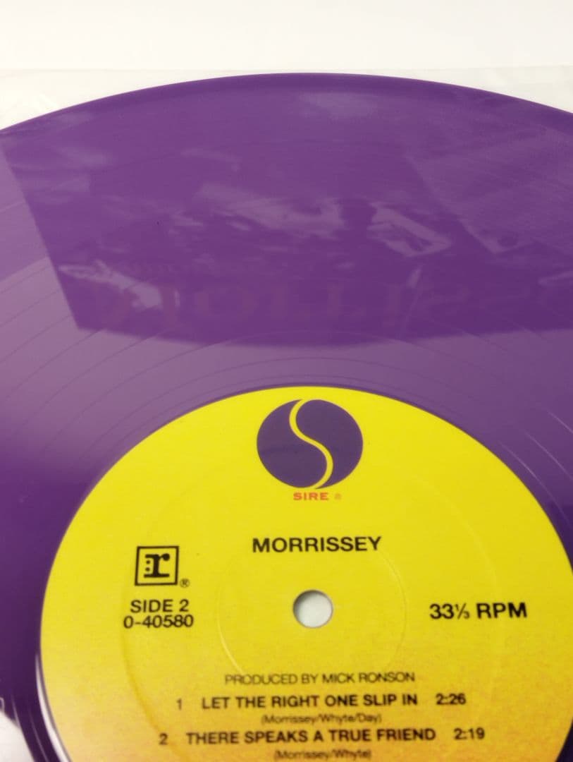 MORRISSEY TOMORROW US盤12インチ カラービニール 美品