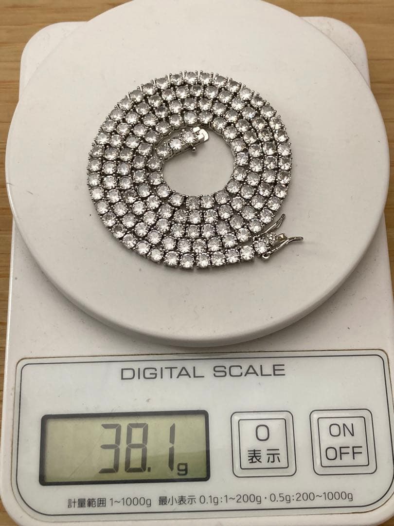 silver 925 モアサナイト 15ct テニス ネックレス アバランチ